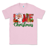 Bubblegum Pink Love Christmas With Santa Classic Tee - BundleAndBundleShop