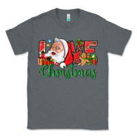 Charcoal Heather Love Christmas With Santa Classic Tee - BundleAndBundleShop