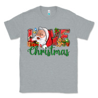 Heather Grey Love Christmas With Santa Classic Tee - BundleAndBundleShop