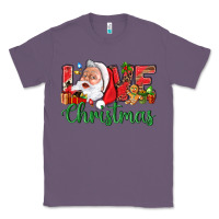 Lavender Love Christmas With Santa Classic Tee - BundleAndBundleShop