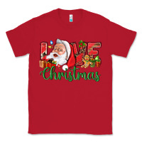 Red Love Christmas With Santa Classic Tee - BundleAndBundleShop