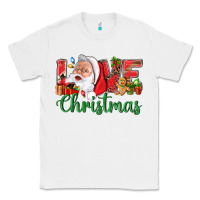 White Love Christmas With Santa Classic Tee - BundleAndBundleShop