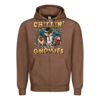 Chestnut chillin with my gnomies Zipper Hoodie - CowGirlArtShop
