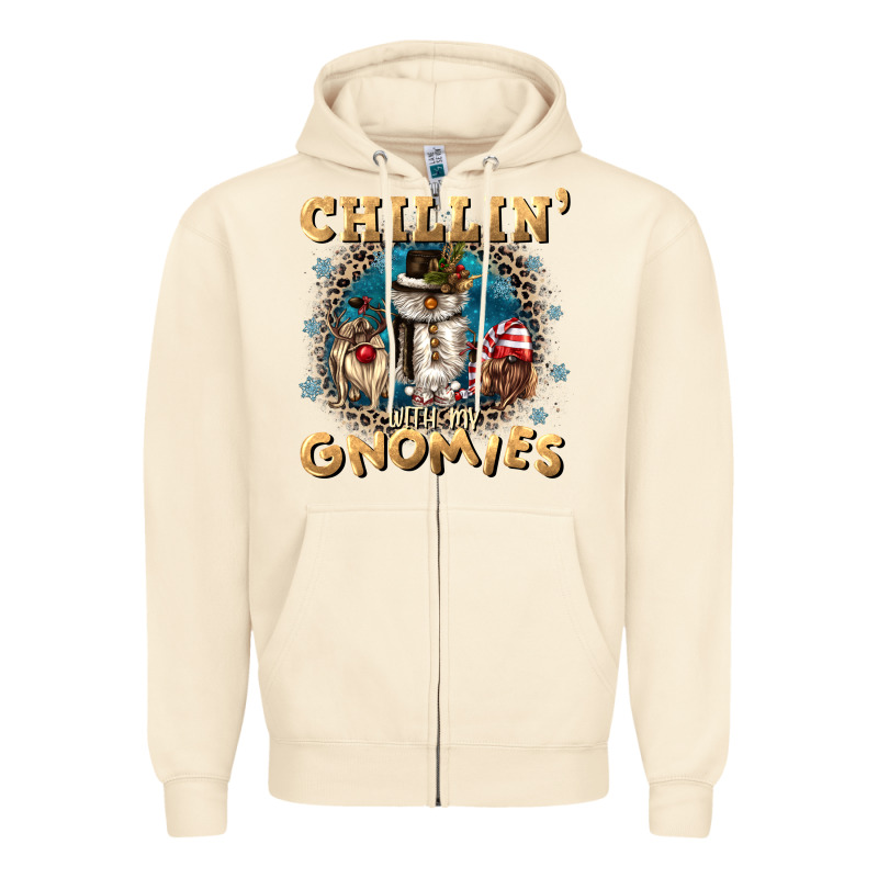 Chillin With My Gnomies Zipper Hoodie by CowGirlArtShop | Teevron