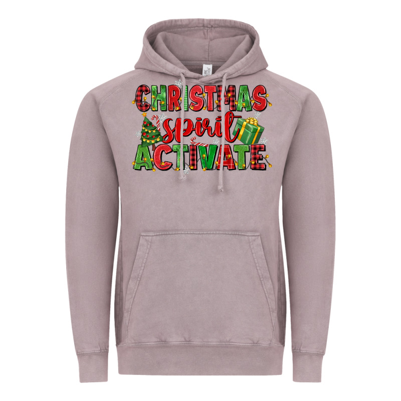 Christmas Spirit Activate Vintage Hoodie by MaliasSmallBusiness | Teevron
