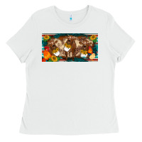 White western cow cockerel chick  serape leopard sunflowers license plate te Ladies Tee - BarkalooDesign
