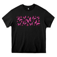 Black breast cancer butterflies Heavy Core Tee - Jasminsmagicworld