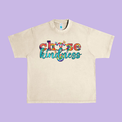 Lgbtq Choose Kindness With Heart And Peace Urban Heavy Tee Designed By Bundleandbundleshop