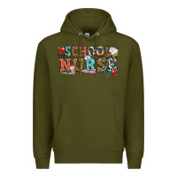Army Green school nurse Premium Hoodie - OliviaCreatesArt