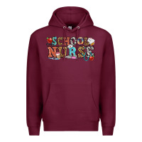 Burgundy school nurse Premium Hoodie - OliviaCreatesArt