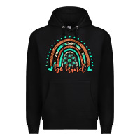 Black be kind western turquoise rainbow Premium Hoodie - JahusDesignShop