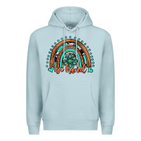 Blue Mist be kind western turquoise rainbow Premium Hoodie - JahusDesignShop