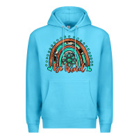 Ocean Blue be kind western turquoise rainbow Premium Hoodie - JahusDesignShop