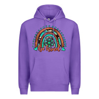 Purple be kind western turquoise rainbow Premium Hoodie - JahusDesignShop