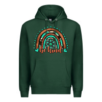 Sports Green be kind western turquoise rainbow Premium Hoodie - JahusDesignShop