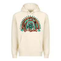 Tofu be kind western turquoise rainbow Premium Hoodie - JahusDesignShop