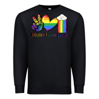 Black Peace love Pride Premium Sweatshirt - FaDigitalArtStudio