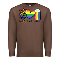 Chestnut Peace love Pride Premium Sweatshirt - FaDigitalArtStudio