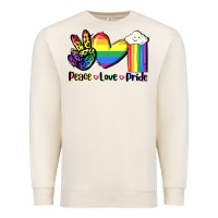 Sandshell Peace love Pride Premium Sweatshirt - FaDigitalArtStudio