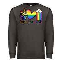 Smoke Peace love Pride Premium Sweatshirt - FaDigitalArtStudio