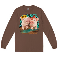 Chestnut Cute Couple Pigs Long Sleeve Tee - Bettercallsaul