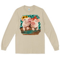 Mushroom Cute Couple Pigs Long Sleeve Tee - Bettercallsaul