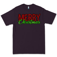 Plum merry christmas tartan Premium Tee - Jasminsmagicworld