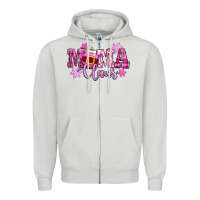 Dove Grey mama claus pink christmas Zipper Hoodie - CowGirlArtShop