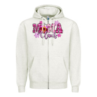 Oatmeal Heather mama claus pink christmas Zipper Hoodie - CowGirlArtShop