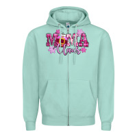 Seafoam mama claus pink christmas Zipper Hoodie - CowGirlArtShop