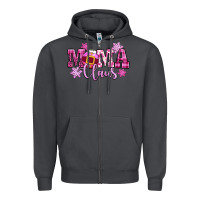 Smoke mama claus pink christmas Zipper Hoodie - CowGirlArtShop