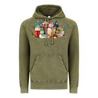 Vintage Olive christmas coffee Vintage Hoodie - MaliasSmallBusiness