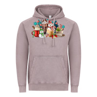 Vintage Zinc christmas coffee Vintage Hoodie - MaliasSmallBusiness