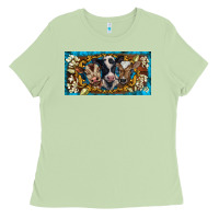 Matcha western cow turquoise’s white flowers license plate template Ladies Tee - BarkalooDesign