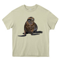 Mossy Sea Lion Illustrations Heavy Core Tee - LillyAllenDesigns