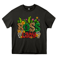 Asphalt boss lady with money and cactus Heavy Core Tee - AdoDesignShop