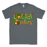 Charcoal Heather St. Patricks day lucky vibes Classic Tee - BundleAndBundleShop