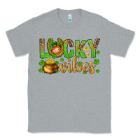 Heather Grey St. Patricks day lucky vibes Classic Tee - BundleAndBundleShop