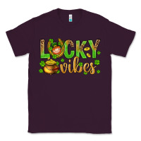 Plum St. Patricks day lucky vibes Classic Tee - BundleAndBundleShop