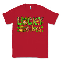 Red St. Patricks day lucky vibes Classic Tee - BundleAndBundleShop