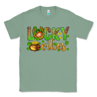 Sage St. Patricks day lucky vibes Classic Tee - BundleAndBundleShop