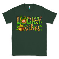 Sports Green St. Patricks day lucky vibes Classic Tee - BundleAndBundleShop