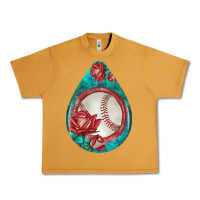 Baseball And Western Roses Teardrop  7 Urban Heavy Tee | Teevron