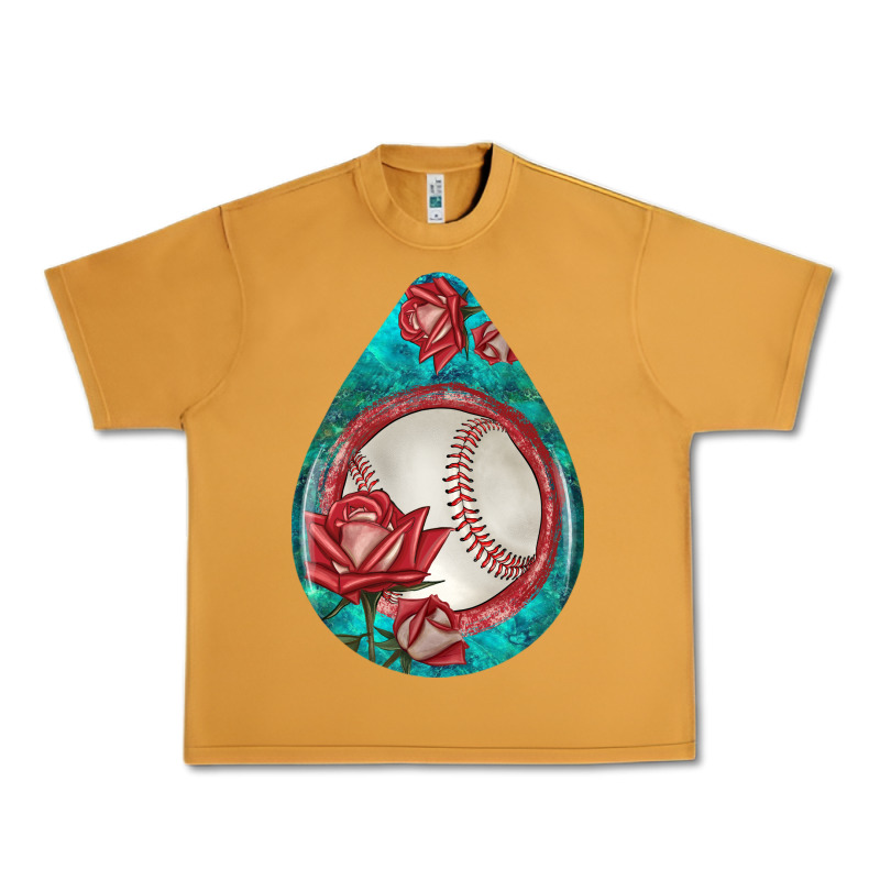 Baseball And Western Roses Teardrop  7 Urban Heavy Tee by BundleAndBundleShop | Teevron