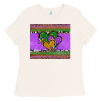 Bone mardi gras hearts and fleur de lis Ladies Tee - Jasminsmagicworld
