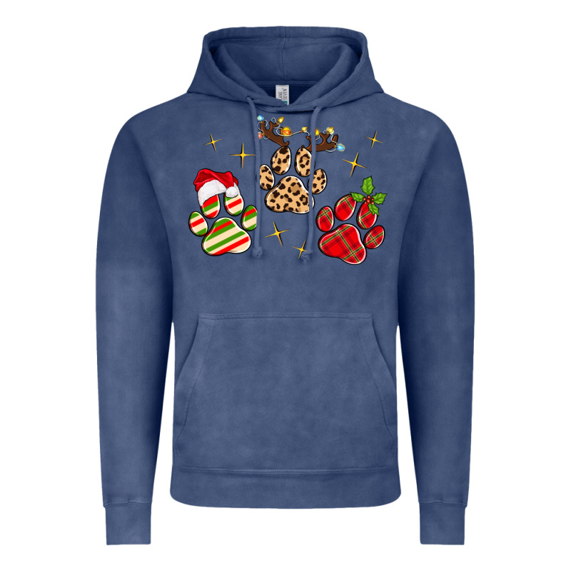 Christmas Paws Vintage Hoodie by MaliasSmallBusiness | Teevron