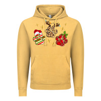 Vintage Mustard christmas paws Vintage Hoodie - MaliasSmallBusiness