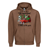 Chestnut its the most wonderful time of the year Zipper Hoodie - CowGirlArtShop