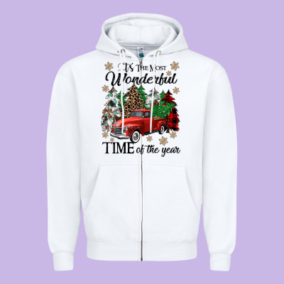 Its The Most Wonderful Time Of The Year Zipper Hoodie Designed By Cowgirlartshop