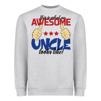Heather Grey Awesome uncle Heavyweight Sweatshirt - Bettercallsaul